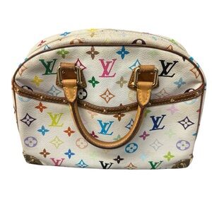 Louis Vuitton White Multicolor murakami Trouville PM